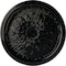 Ekena Millwork Luton Ceiling Medallion (Fits Canopies up to 1 1/8"), Hand-Painted Black Pearl, 15 3/4"OD x 5/8"P CM16LUBPS - alternate 1